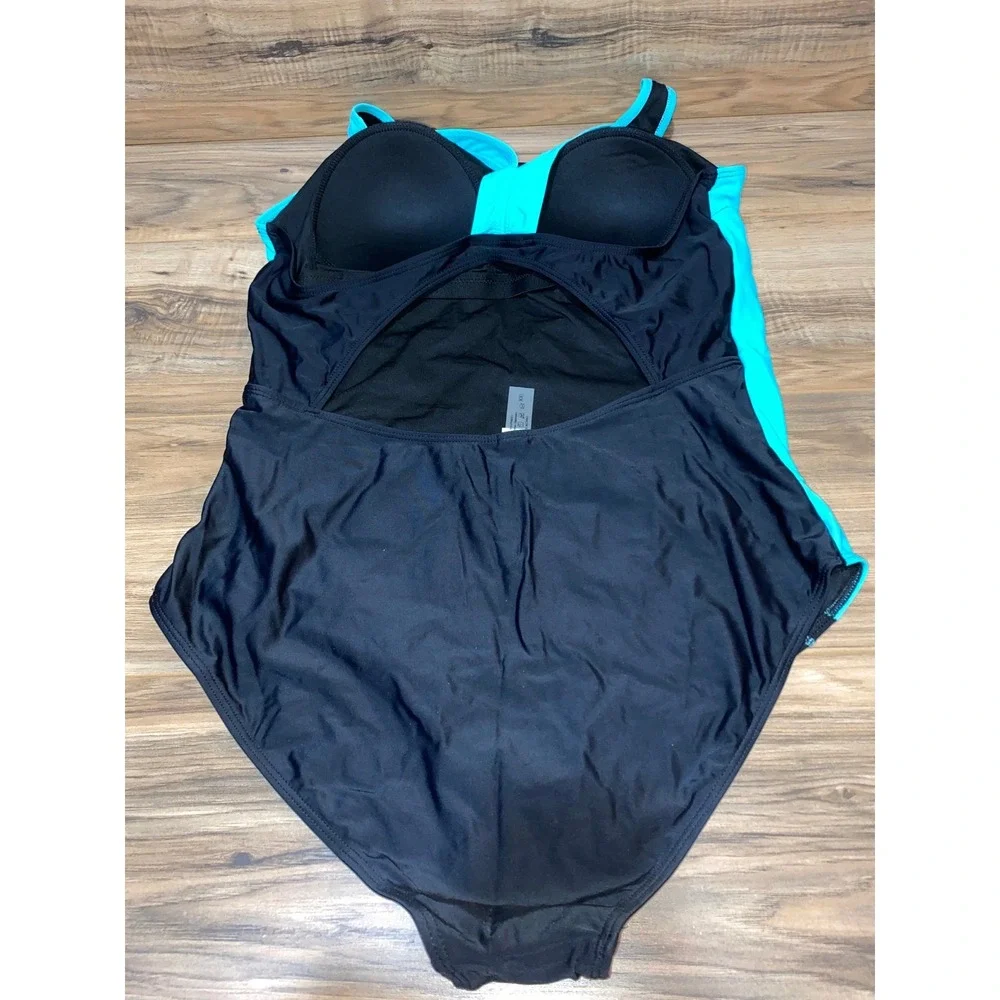NWOT Tempt‎ Me Womens One Piece Racerback Athletic Swimsuit, XXL